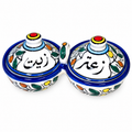 Double Ceramic Olive Oil & Za’atar Dish