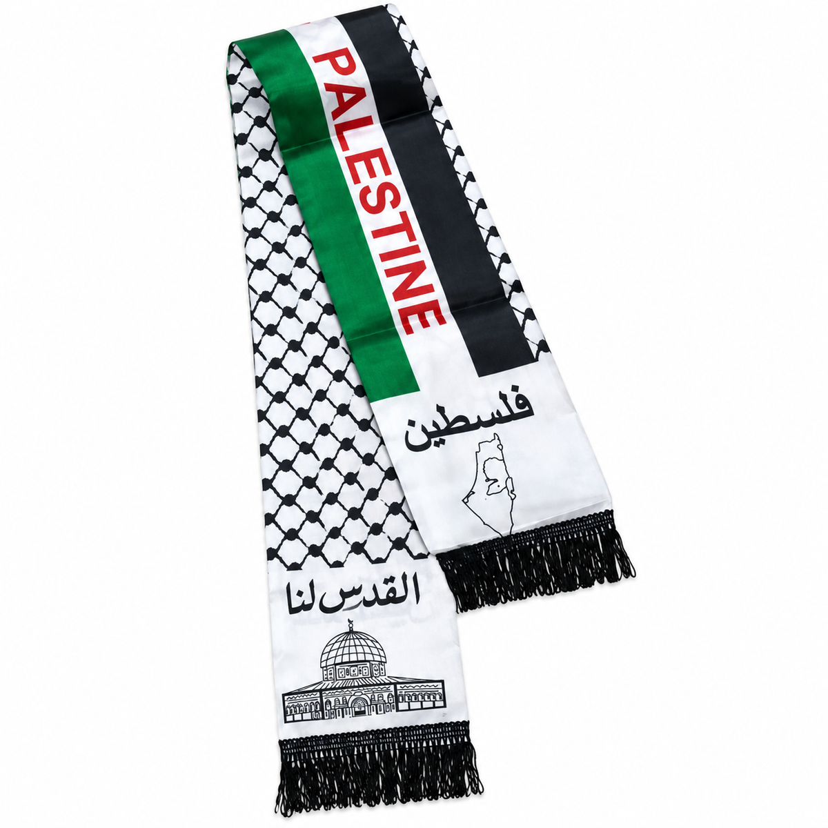 Palestine flag keffiyeh scarf